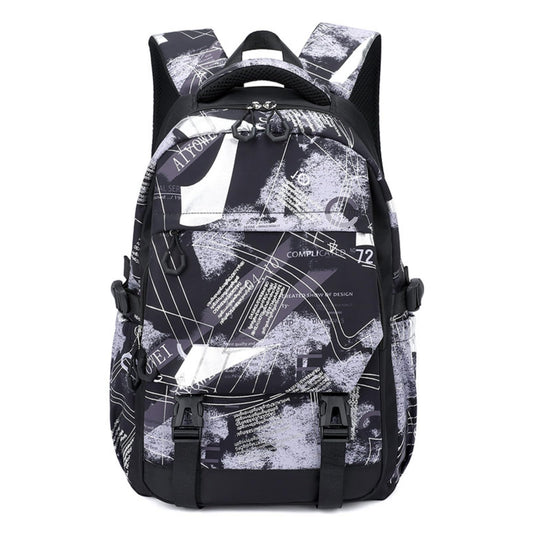 IvyH Sac à Dos pour Enfant Adolescents, Sac d'école Léger et Imperméable, Cartable Tendance pour Garçon et Fille de 9-18 ans, Idéal pour Primaire, Collège et Voyage -Noir