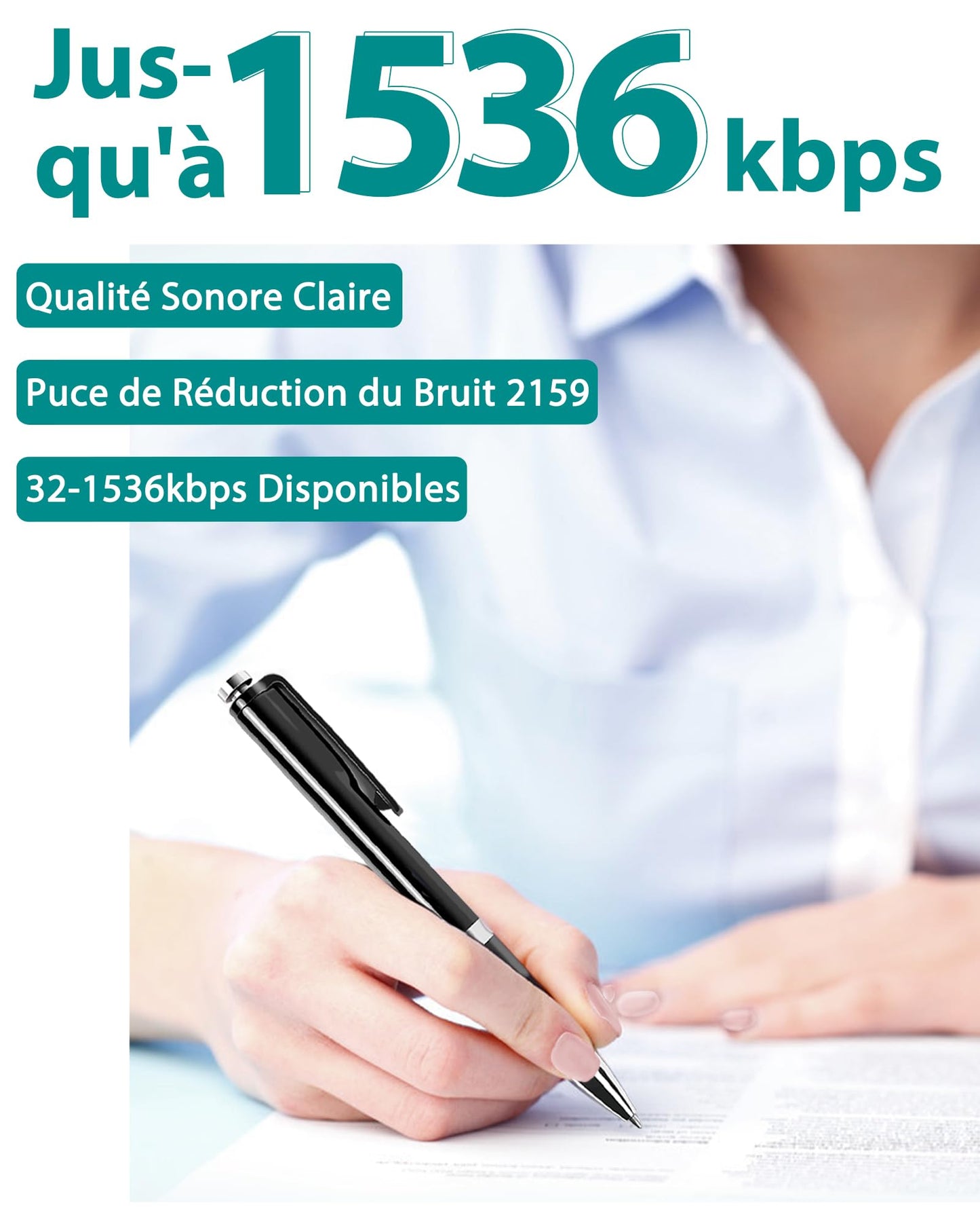 XIXITPY 64Go Dictaphone Enregistreur Vocal, Enregistreur Vocal avec 908 Heures de Capacité D'enregistrement, Dictaphone avec Activation Vocale pour Réunions Conférences Interviews