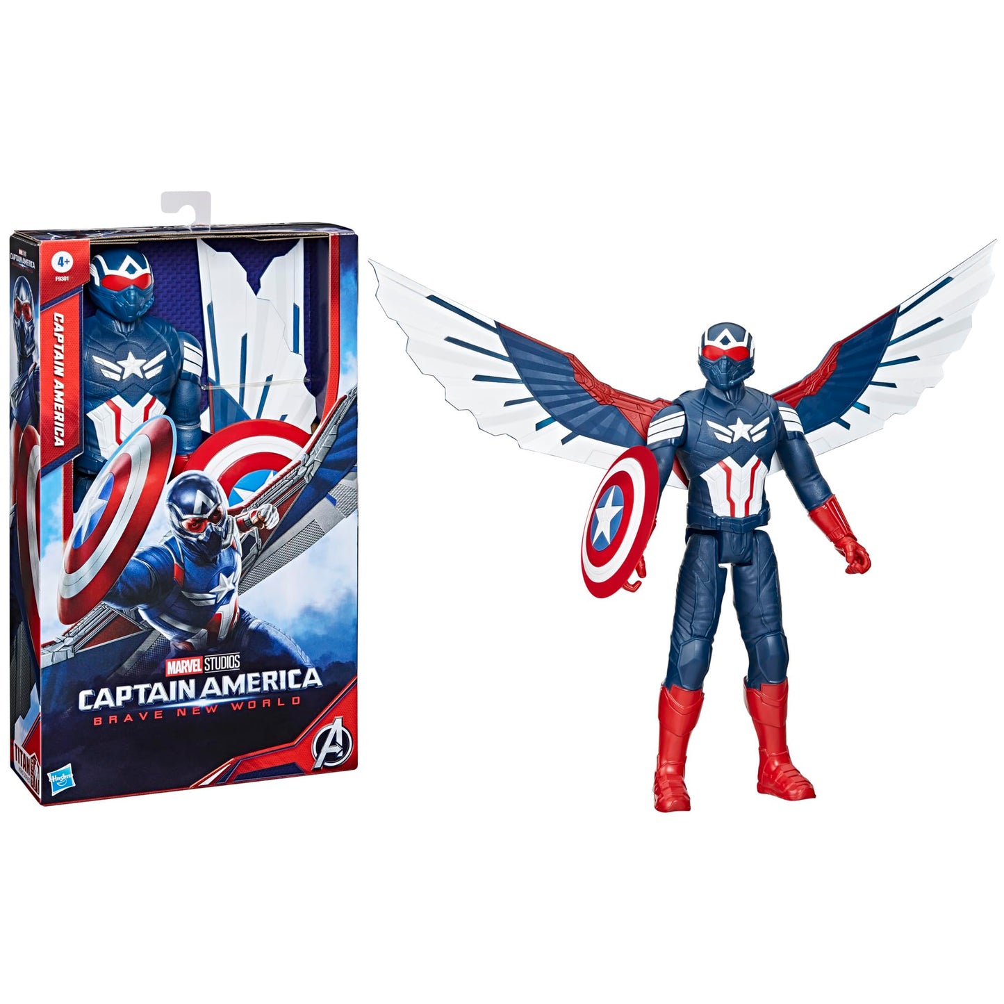 Marvel Studios Captain America Brave New World, Figurine Captain America Deluxe de 30 cm