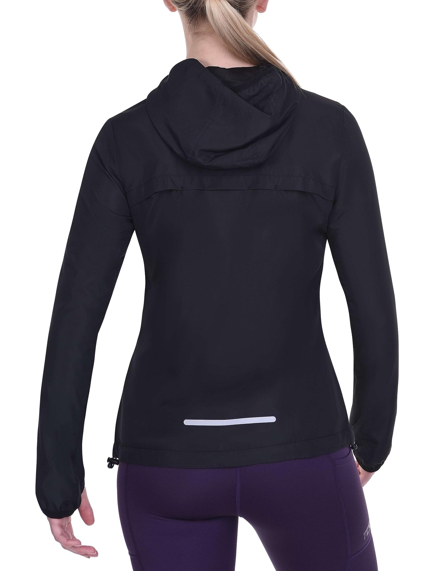 TCA Veste Softshell de Course à Pied pour Femmes. Veste Réfléchissante, Respirante et Compacte avec Poches Zippées - Noir, S