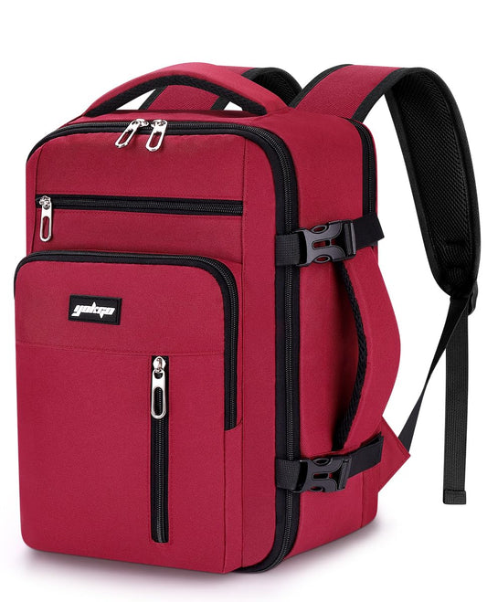 YOKGO Sac a Dos Voyage Cabine Avion,Sac à Dos 40x20x25 Ryanair,Sac à Dos pour Ordinateur Portable 15,6”Sac a Dos Cabine Valise Cabine Bagages sous de Siège Travel Backpack pour Homme,Femme(Rouge)