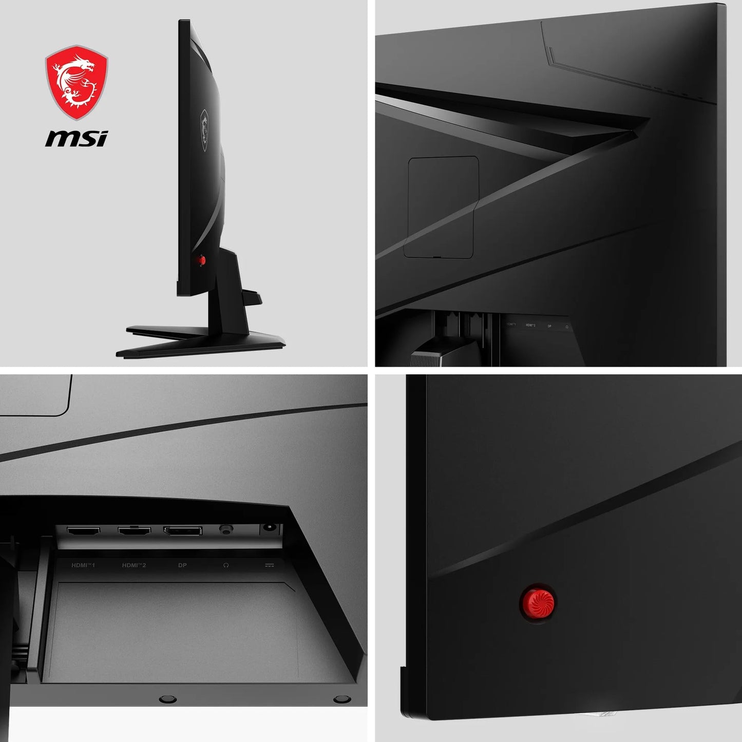 MSI MAG 256F Écran Gaming 24,5 Pouces FHD - Dalle Rapid IPS 1920 x 1080, 180 Hz / 1ms GtG, gamut sRGB 127%, Design sans Cadre, HDR Ready - DisplayPort 1.2a,HDMI™ CEC