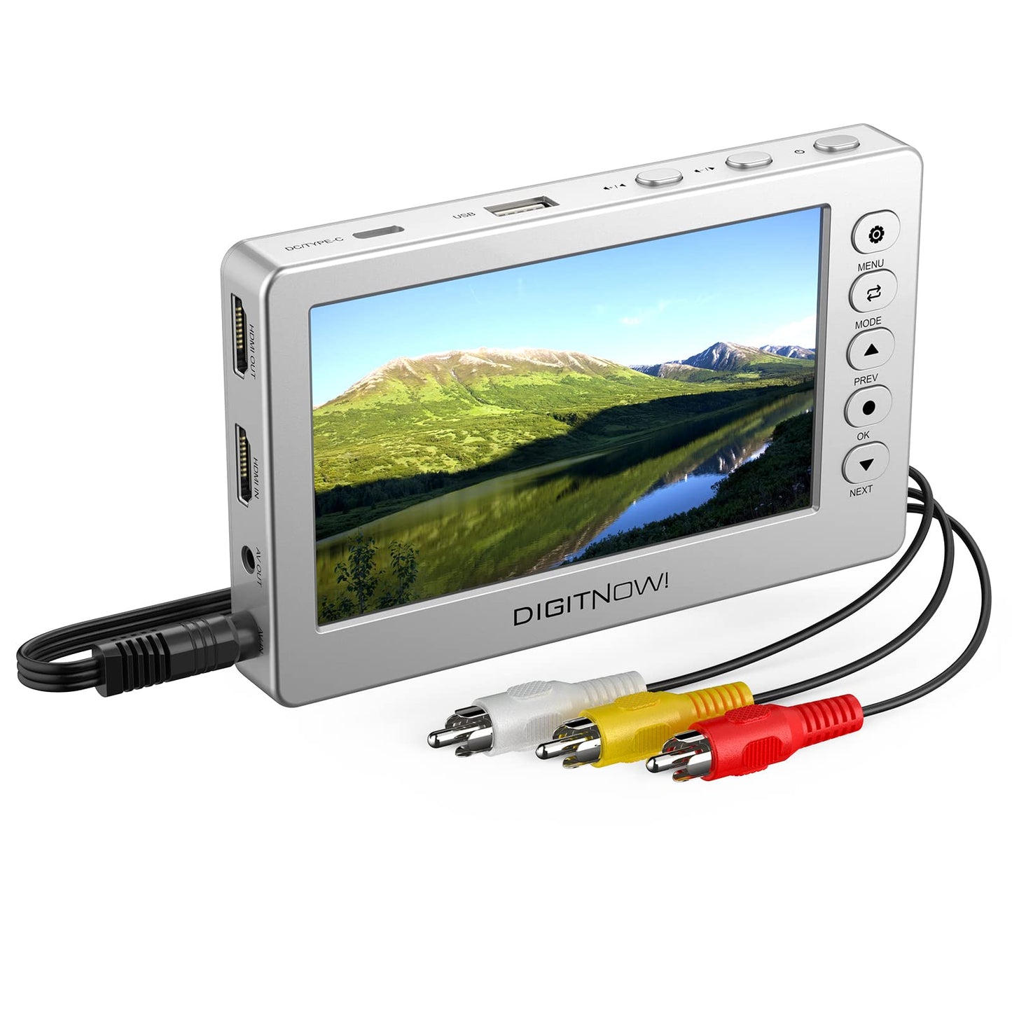 Vidéo Capture, Convertisseur vidéo USB 2.0 1080P 60FPS avec écran OLED de 5 ", Capture d'enregistreur vidéo AV HDMI à partir d'un magnétoscope, DVD, Bandes VHS, Hi8, caméscopes, systèmes de Jeu