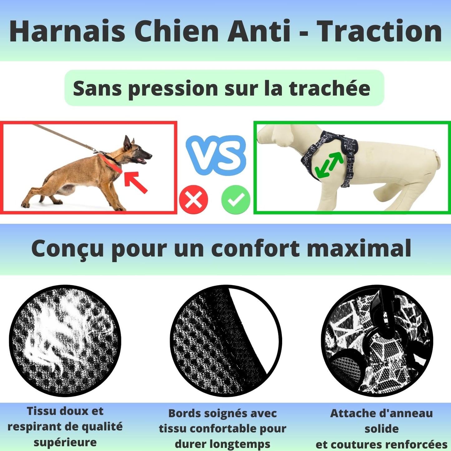 Harnais et Laisse pour Chien Chiot Chat Harnai Réglable Original Arnet Anti Traction Coffret Cadeau pour Chiens de Très Petite Taille comme Chihuahua Poids Idéal 1,2-3kg (XS Noir, Lot de Promenade)