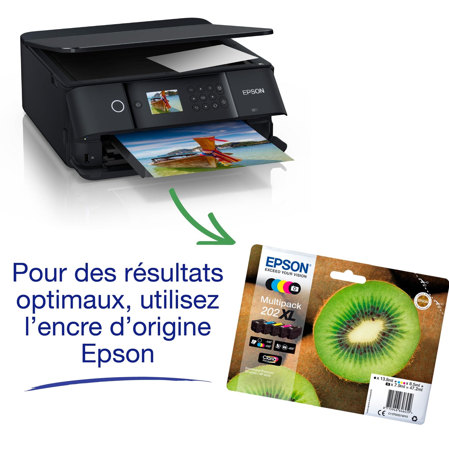 Epson Expression Premium XP-6100 - Imprimante Multifonctions (Jet d'encre, 5760 x 1440 DPI, 100 Feuilles, A4, Impression directe, Noir)