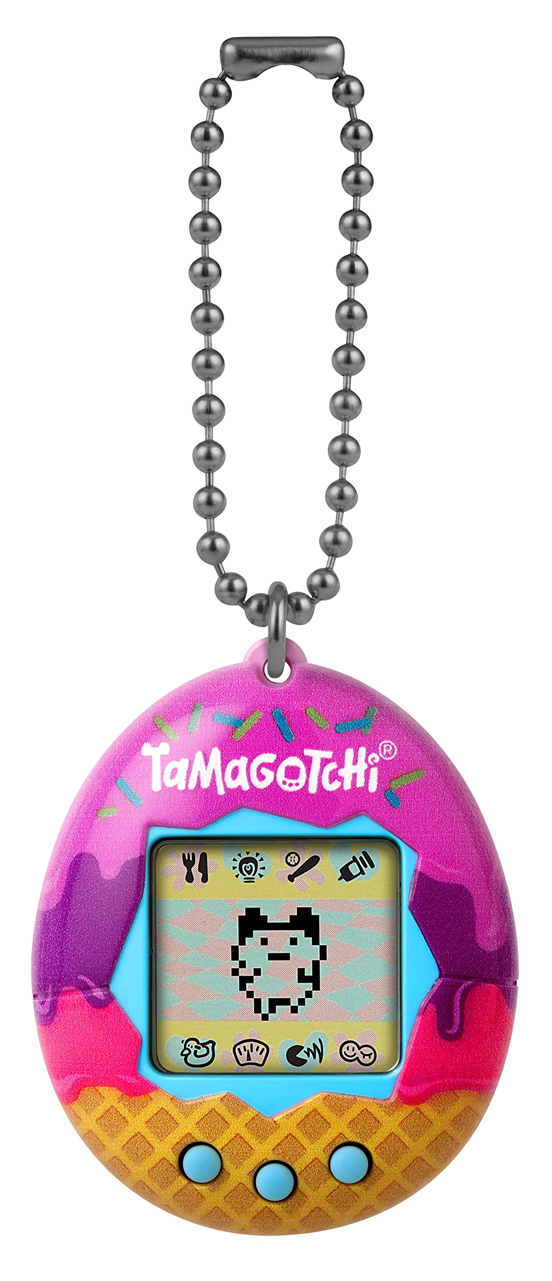 Bandai - Tamagotchi - Tamagotchi Original - Icecream - Animal électronique virtuel avec écran Couleur, 3 Boutons et Jeux - Jouet Animal interactif en Français - Jouet Enfant 8 Ans et + - 42922