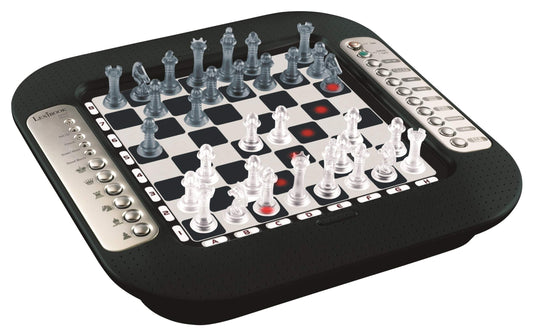 Lexibook CG1335 Chessman FX Jeu d'échecs électronique avec clavier tactile et effets sonores et lumineux 32 pièces 64 Difficulté Jeu de société familial Noir/argent, 2 joueurs