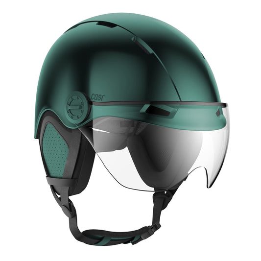 CASR Casque Style de Protection Vert Taille M, Résistant aux Impacts, Respirant, Matériaux Résistants et Facile à Laver, Accessoires Détachables, Taille Ajustable