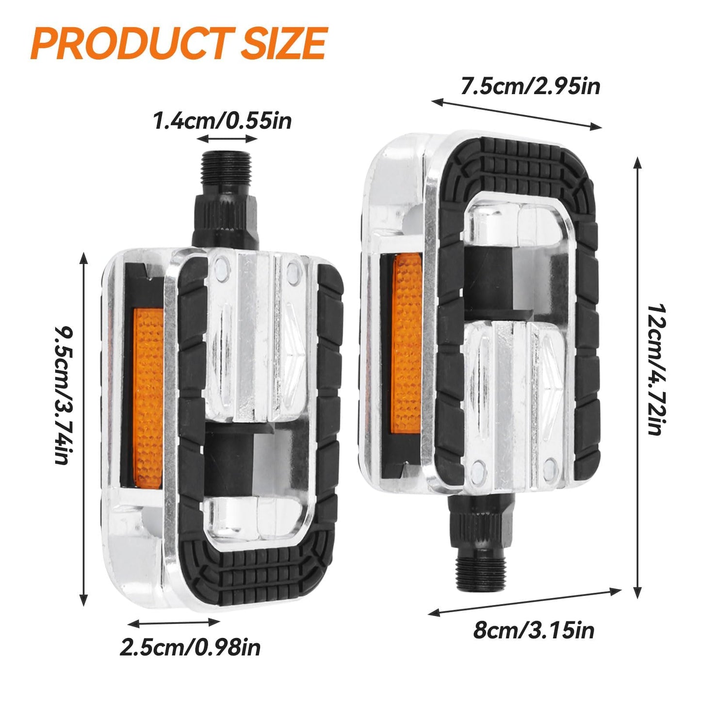 Agatige Pédales Pliables pour Le Vélo, K1155 Pédales Universelles de Vélo de Montagne de Montagne Pédales Pliables Pliantes Route étanche à Vélos Route Extérieur Accessoires Modifiés