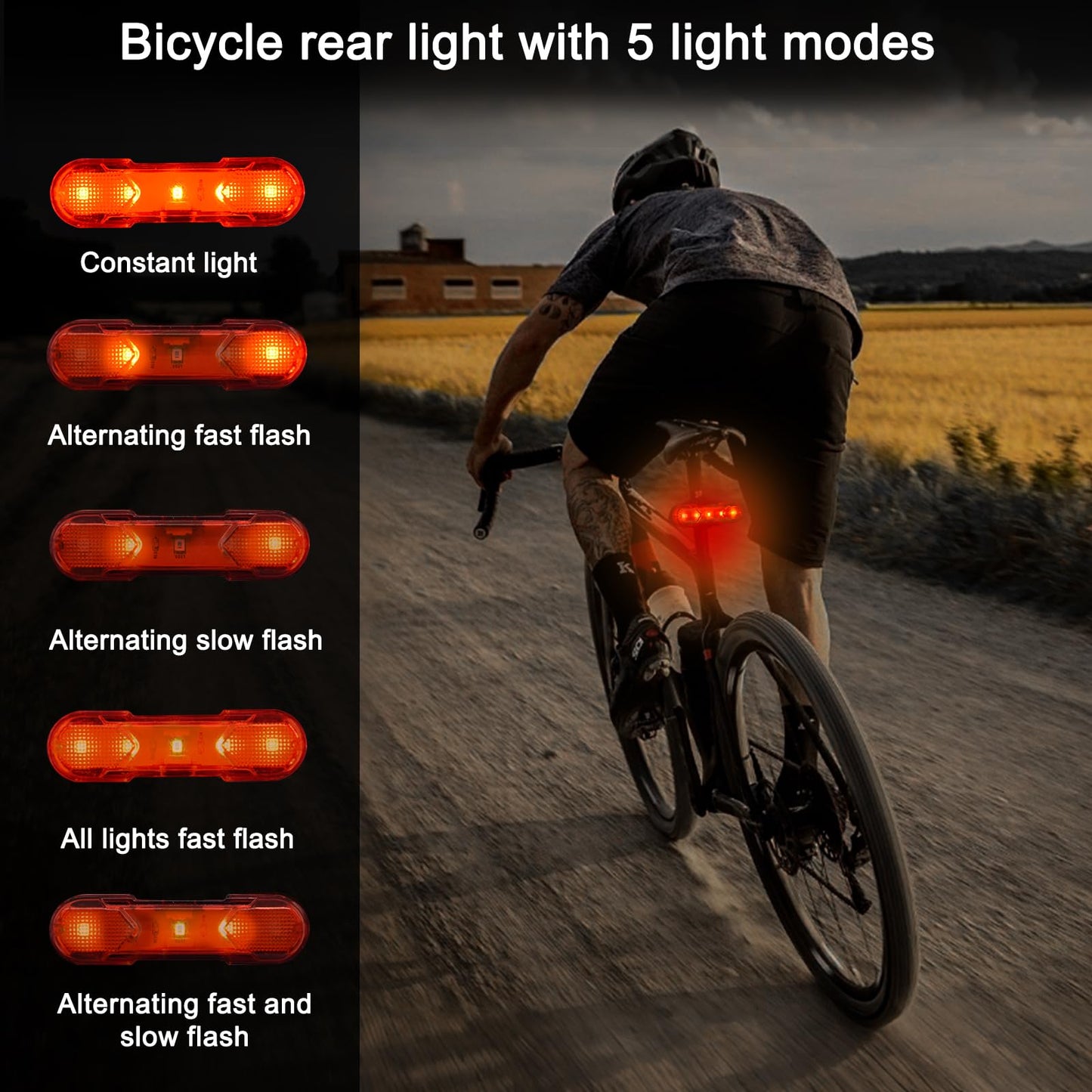 JNUYISW Eclairage Velo, 1000 Lumens IPX5 Etanche Lumière Vélo Avant et Arrière 2600mAh USB Rechargeable Ensemble Lampe Velo LED avec Sonnette de Vélo pour Cyclysme VTT, VTC, Bicyclette