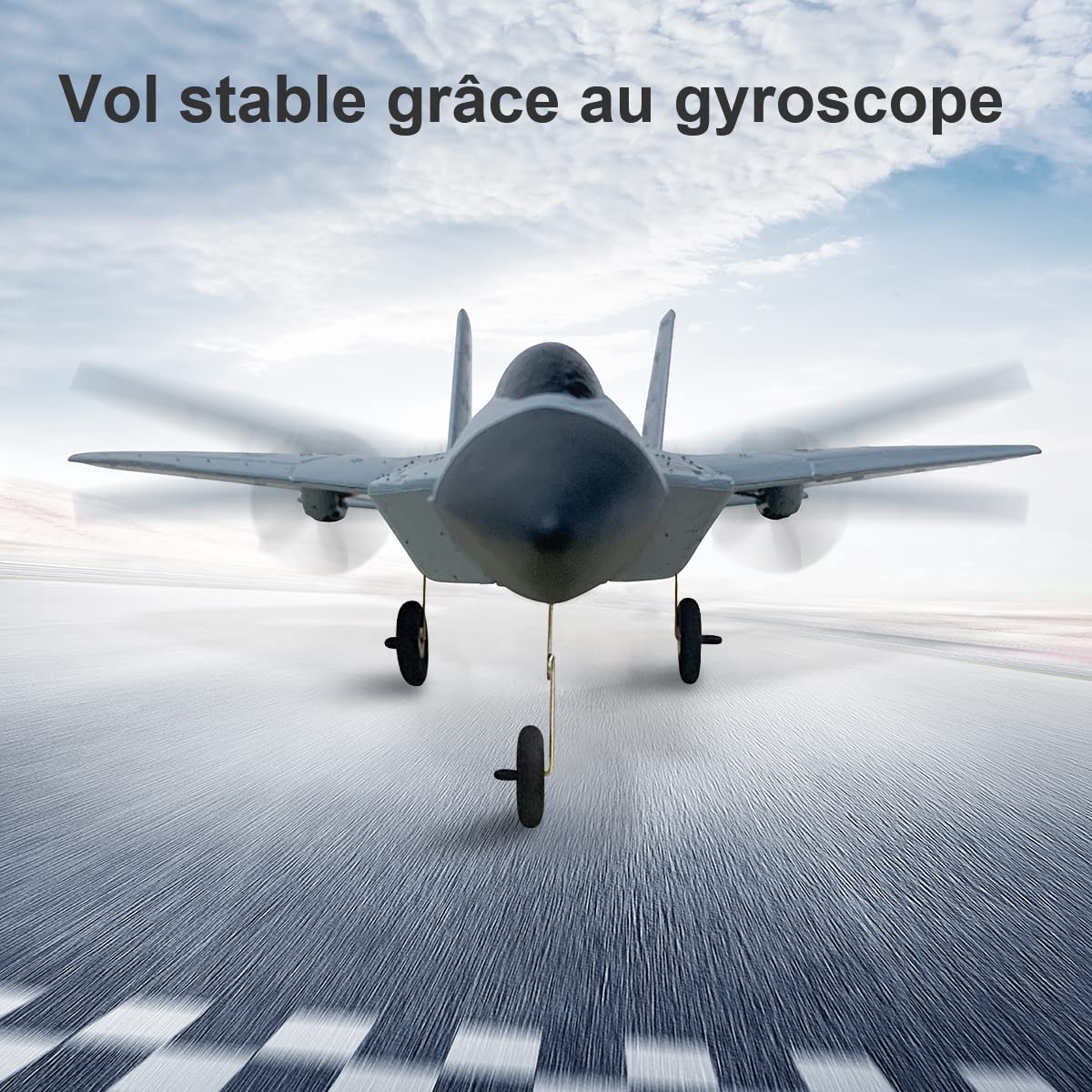 HAWK'S WORK 2 CH Avion télécommandé F22，Prêt à Piloter 2.4GHzAvion télécommandé，Convient aux Enfants et aux débutants，Planeur Volant télécommandé