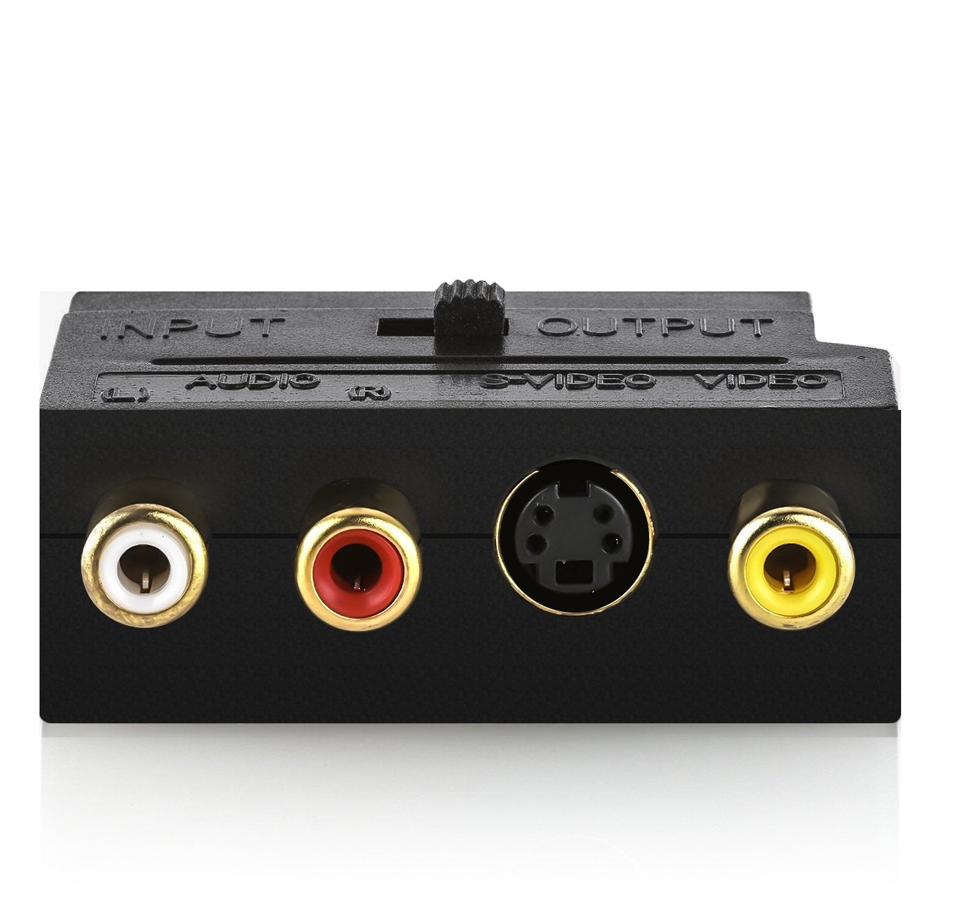 deleyCON Adaptateur Péritel vers 3X RCA in Out + Adaptateur S-Vidéo S-VHS AV Audio Vidéo