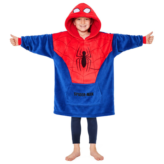 Marvel Pull Plaid Spiderman Enfant Garcon Sweat Oversize en Polaire Taille Unique