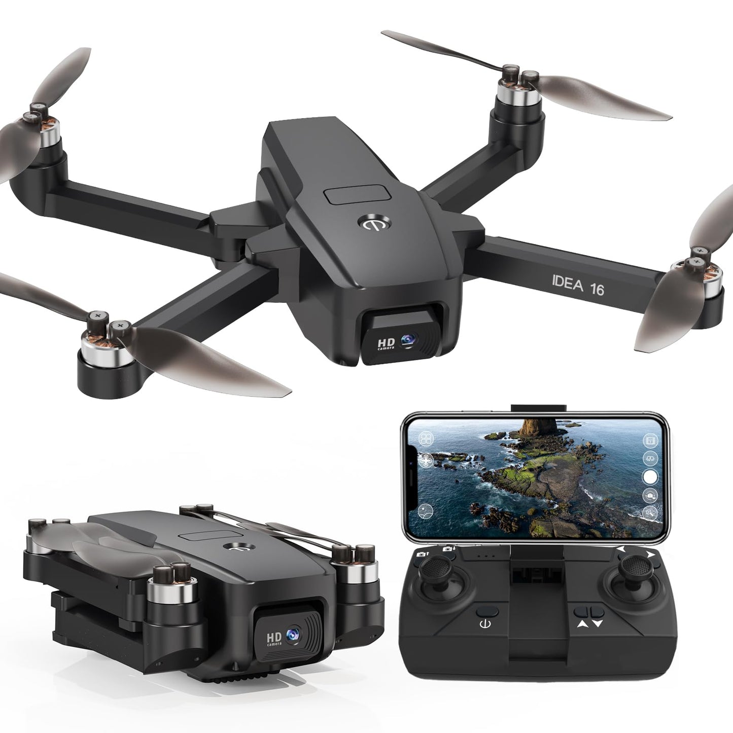 Drone avec Camera 4K HD Transmission WiFi 5G Moteur sans Balais Vitesse de Vol Maximale 40km/h Résistance au Vent Niveau 4 Drones pour Débutants avec 2 Batteries