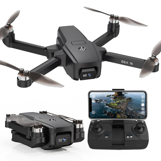 Drone avec Camera 4K HD Transmission WiFi 5G Moteur sans Balais Vitesse de Vol Maximale 40km/h Résistance au Vent Niveau 4 Drones pour Débutants avec 2 Batteries