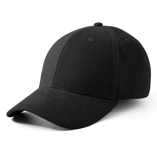 Artexia - Casquette avec visière, 100 % coton, casquette de baseball, réglable, casquette unisexe, homme, femme, Noir , Taille Unique