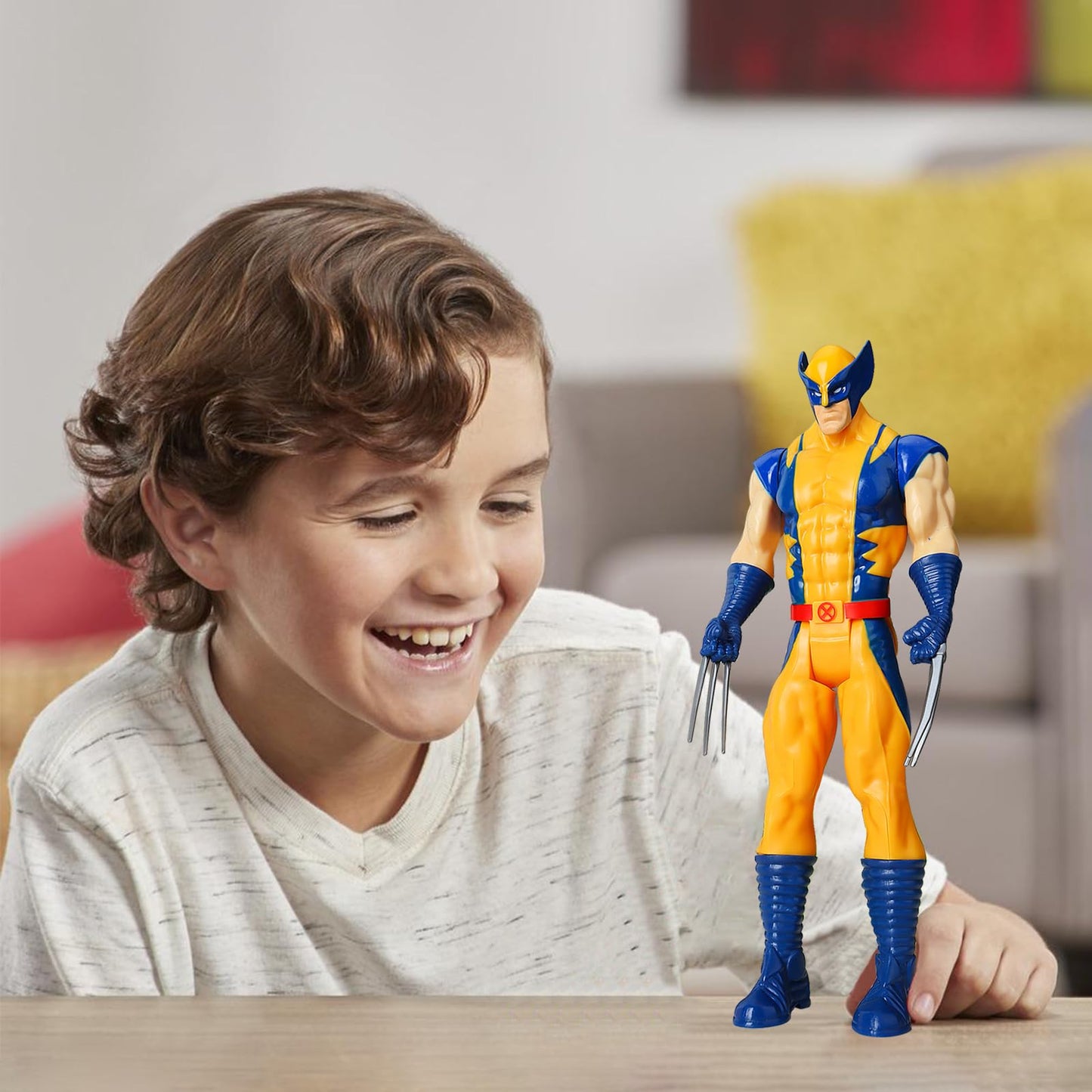 GUBOOM Figurine Wolverine, Wolverine Titan Hero Series, Figurine d'action Wolverine 30 CM Figurine Wolverine Jouet de Collection pour Cadeau d'anniversaire pour Enfants (Wolverine)