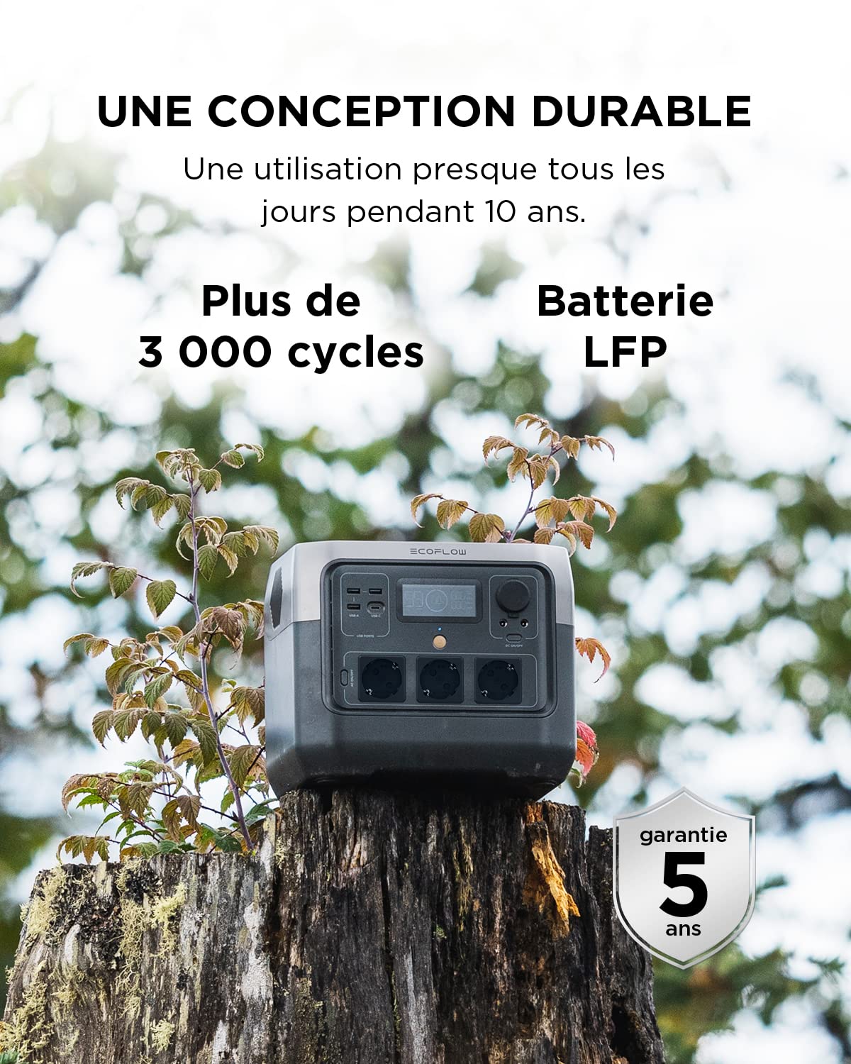 ECOFLOW Générateur solaire RIVER 2 Pro avec panneau solaire 220 W, batterie LiFePO4 768 Wh, 3 prises (CA) 300 W (max. de 1 600 W), station électrique portable pour camping,RVs