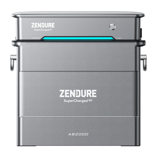 Zendure Solarflow Hyper 2000 avec AB2000 1920Wh, Centrale Électrique de Balcon avec Entrée Solaire 1800W, Hub Intégré(Unité de Contrôle Intelligente) Micro Onduleur, Charge AC Bidirectionnelle 1200W