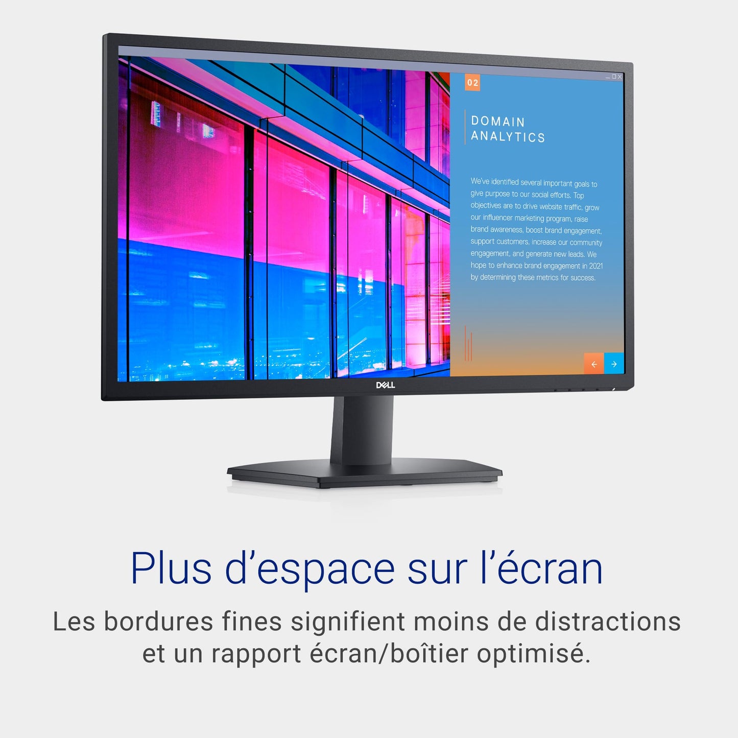 Dell SE2722HX 27" Full HD (1920x1080) Écran PC, 75Hz, VA, 4ms, AMD FreeSync, HDMI, VGA, Garantie 3 ans, Noir