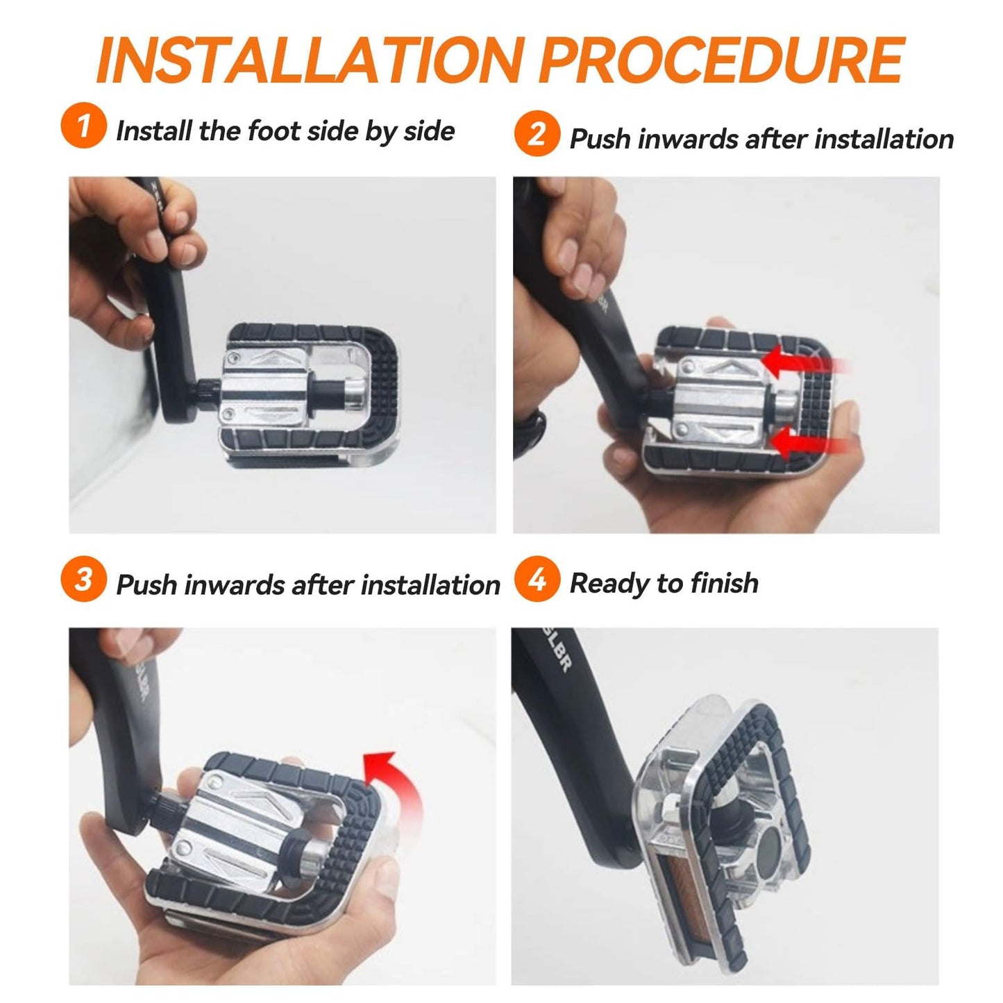 Agatige Pédales Pliables pour Le Vélo, K1155 Pédales Universelles de Vélo de Montagne de Montagne Pédales Pliables Pliantes Route étanche à Vélos Route Extérieur Accessoires Modifiés