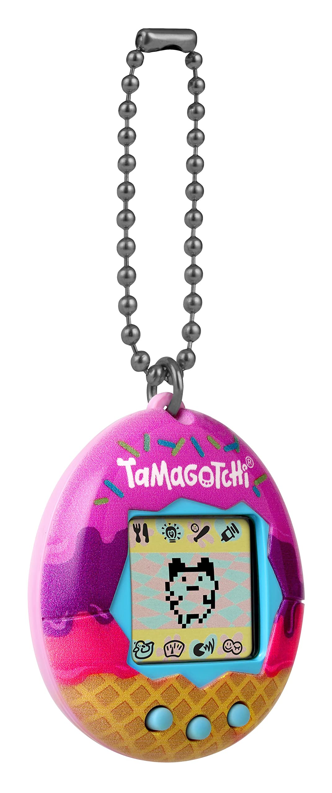 Bandai - Tamagotchi - Tamagotchi Original - Icecream - Animal électronique virtuel avec écran Couleur, 3 Boutons et Jeux - Jouet Animal interactif en Français - Jouet Enfant 8 Ans et + - 42922