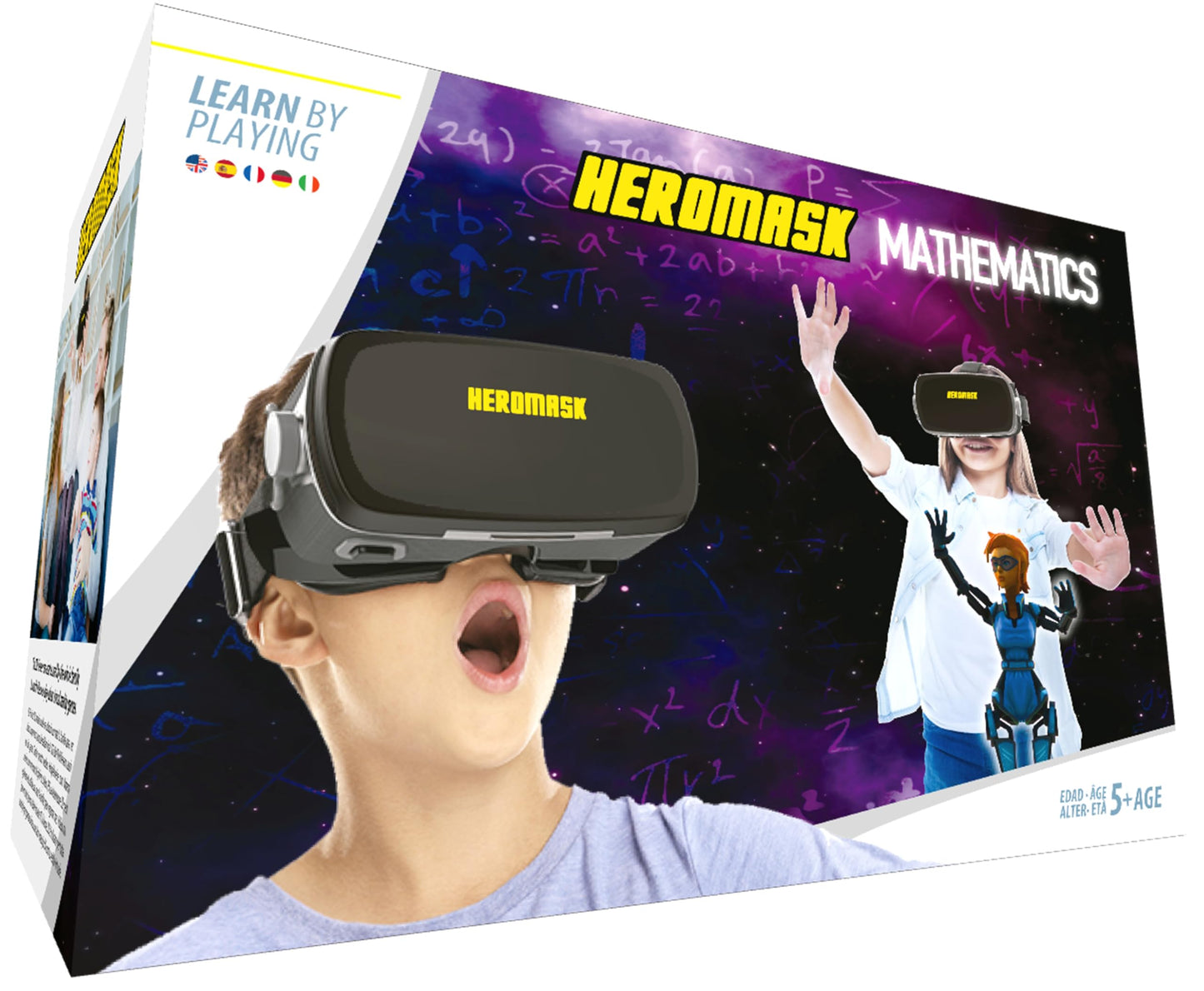 Casque realite virtuelle + Jouet educatif Maths [Calcul Mental, Table de Multiplication…] Lunette 3D de réalité augmentée + Jouet Enfant 5 6...12 Ans [Cadeau Original] Noel - Anniversaire. Jeu VR