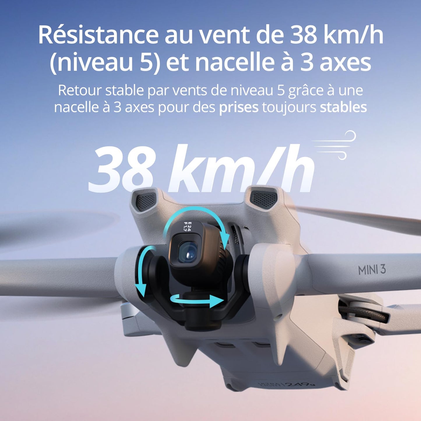 DJI Bundle Fly More Mini 3 (DJI RC) – Mini Drone Caméra Léger avec Nacelle à 3 Axes et Vidéo 4K HDR, Trois Batteries pour un Vol de 114 Min, Prise de Vue Verticale, Transmission Vidéo jusqu’à 10 km