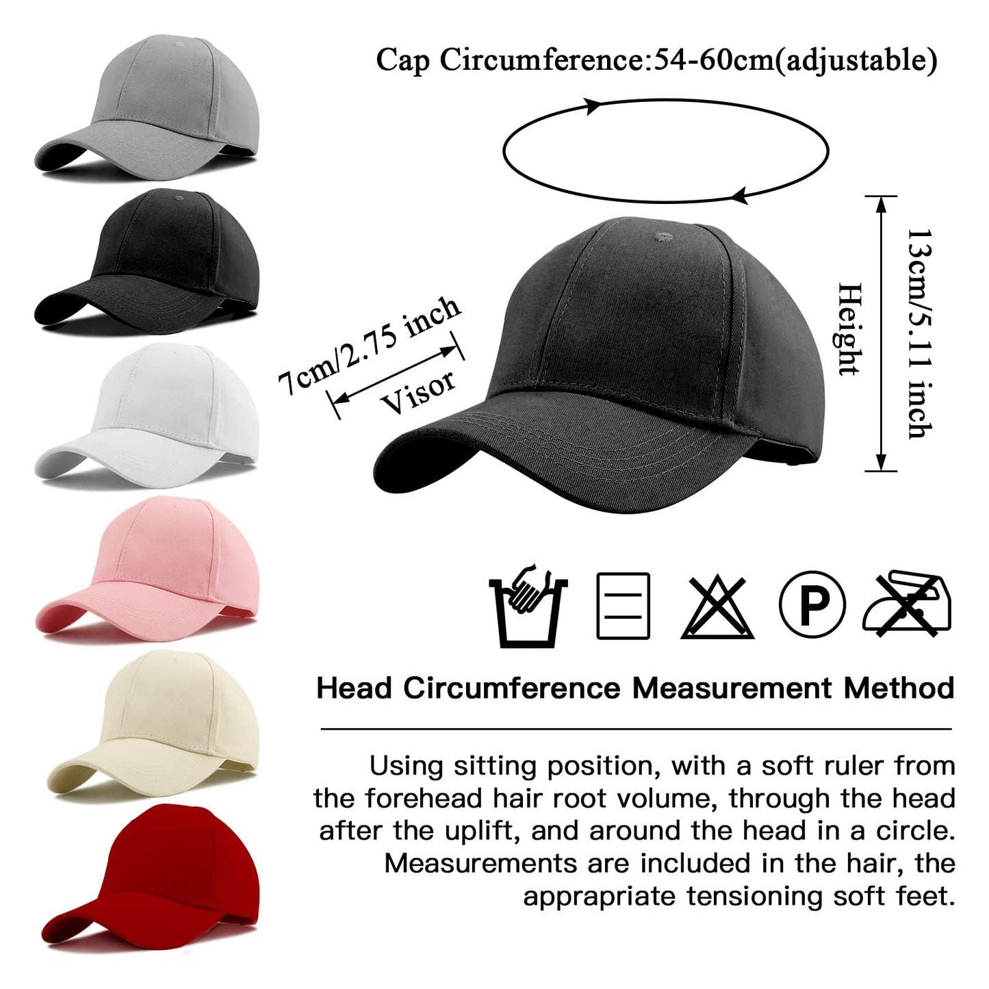 Queue de Cheval Casquette de Baseball, Coton Respirante Ajustable Légère Anti-Soleil, Unisexe Couleur Vintage Messy Casquette Cross Hat (Noir)