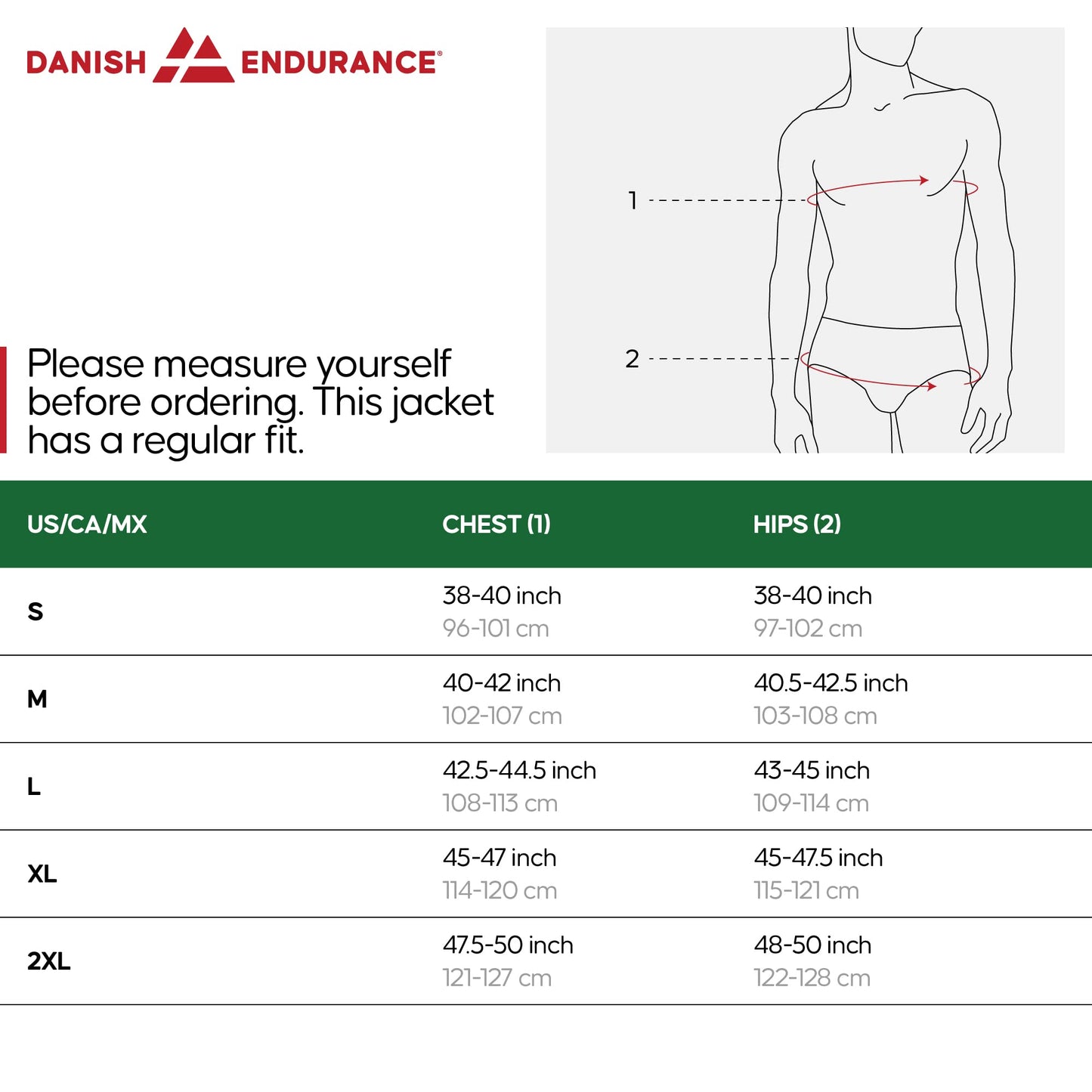 DANISH ENDURANCE Veste Coupe-Vent Homme, Léger & Respirant, Poches Fermées, Capuche Ajustable, Gris, XL