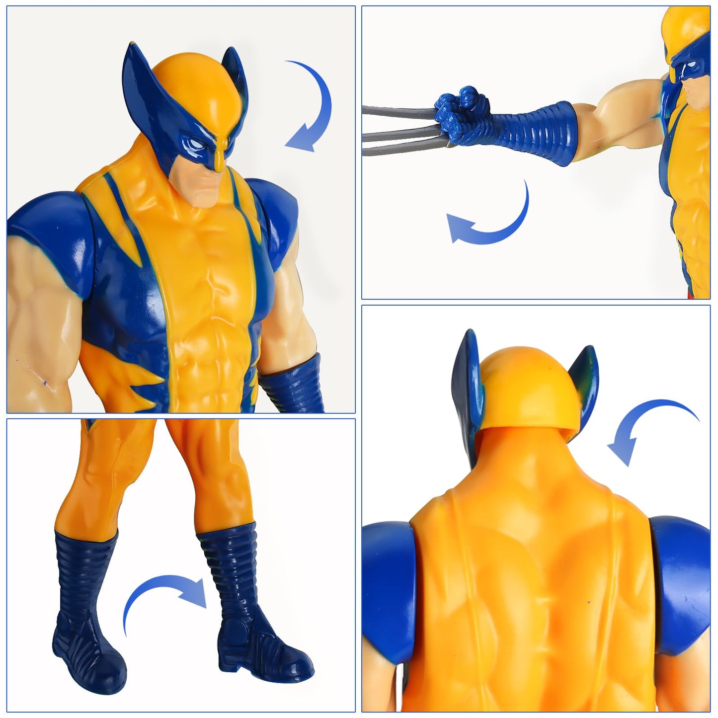 GUBOOM Figurine Wolverine, Wolverine Titan Hero Series, Figurine d'action Wolverine 30 CM Figurine Wolverine Jouet de Collection pour Cadeau d'anniversaire pour Enfants (Wolverine)