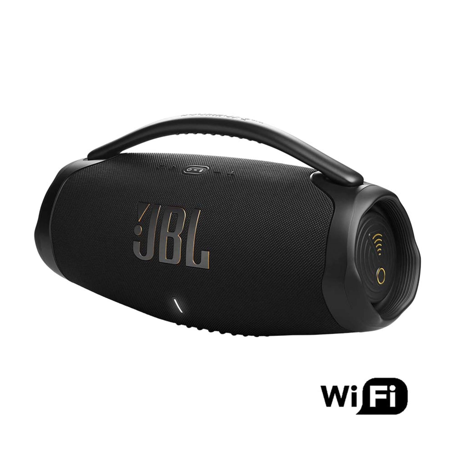 JBL Boombox 3 Wifi, Enceinte portable compatible avec Bluetooth et WiFi, Son JBL Original Pro et basses puissantes, étanche à l'eau et à la poussière, autonomie de 24h, Noire