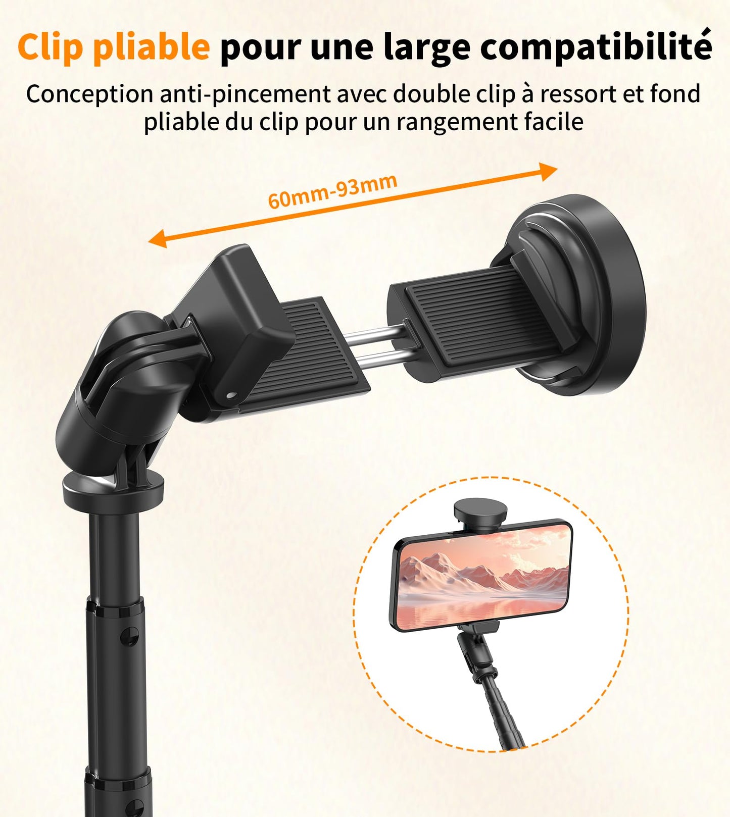 TONEOF 168cm Perche Selfie Trépied à Ouverture Automatique, Trépied Téléphone avec Télécommande Magnétique Rechargeable,Support Rotatif à 360° à 2 Axes,Trépied Stable pour iPhone/Android-Noir