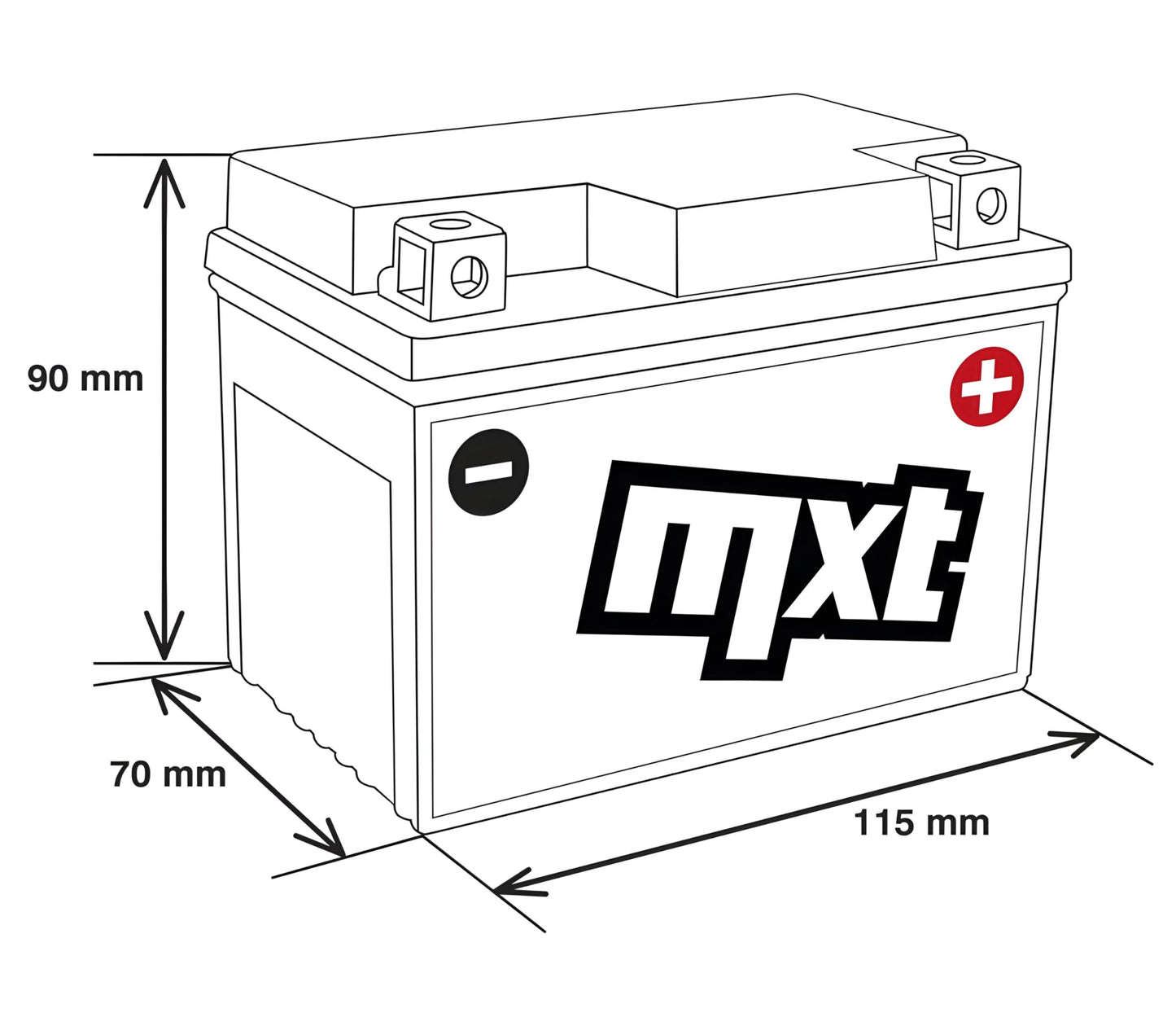 Batterie 12V 5Ah SLA4L-BS Maxtuned Scooter Batterie, sans entretien étanche pré-chargée similaire à YTX5L-BS YB4L-B YTX4-BS