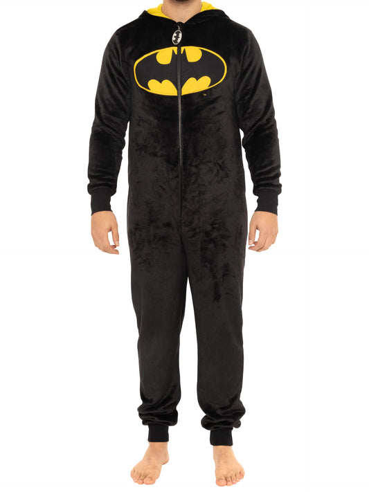 DC Comics Grenouillère Batman | Grenouillere Adulte Homme | Pyjama Homme Grenouillere | Noir | M