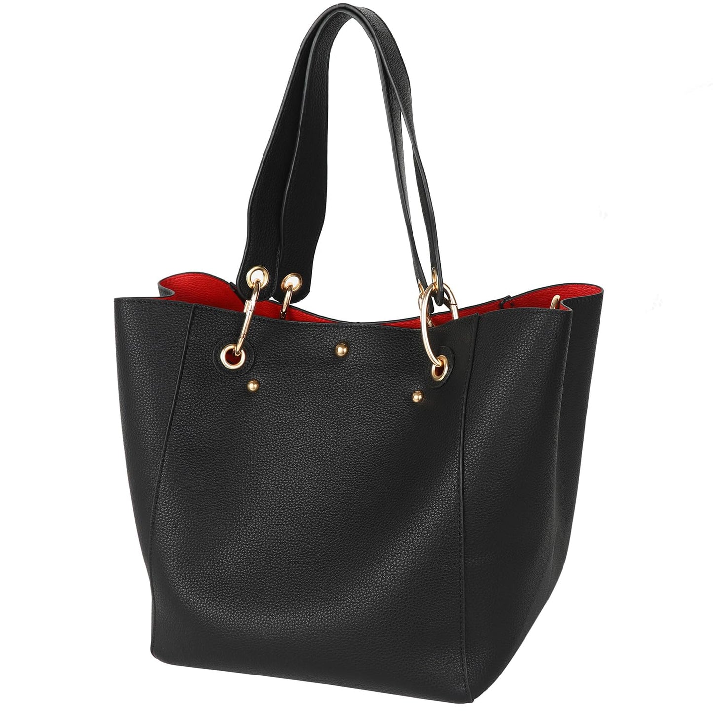 sqlp Sac à Main Femme Petit Sac Bandoulière Cabas Fourre Tout Cuir Sac Elégant Ville Travail Poches Multiples Shopper Porté Epaule Grande Capacité A4 Elegant Besace Sacoche Shopping Mode Chic Noir