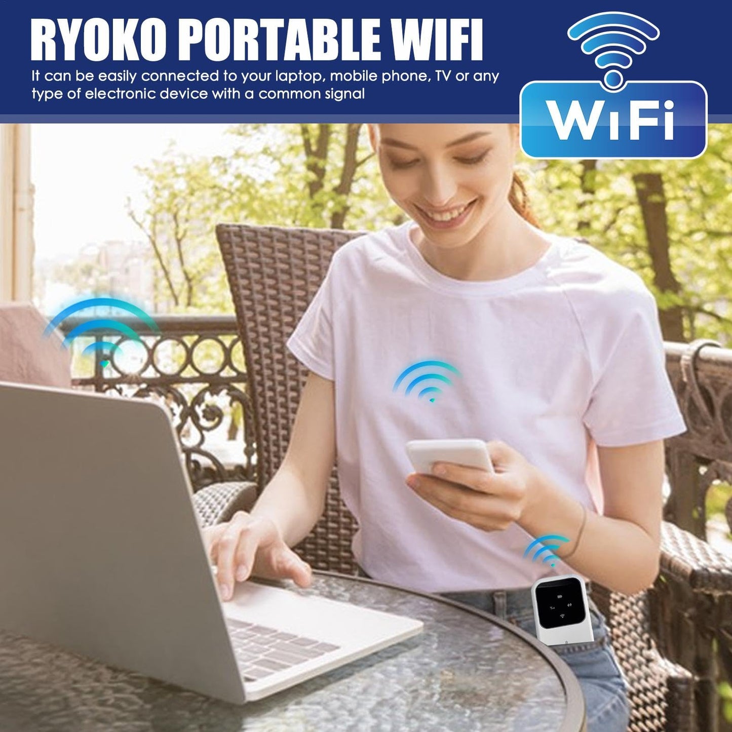 WiFi Portable, Point D'accès WiFi Portable, Réseau sans Fil Portable sans Fil, Point D'accès Mobile Haut Débit WiFi, Dispositif De Point D'accès Mobile, Routeur WiFi De Voyage Pratique