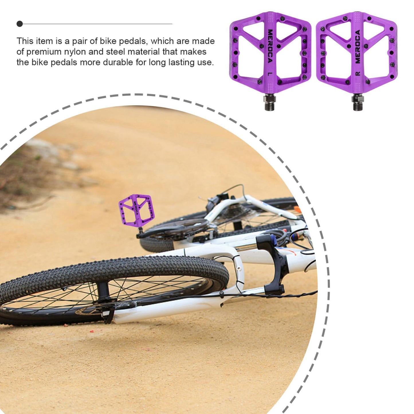 BESPORTBLE 1 Paire Pédale De Vélo Pédales Accessoires De Vélo Vélos Pédale De Route De Montagne Pedales Para Bicicleta Accessoires Hors Route Violet Arbre en Acier Enfant Composant Bicyclette