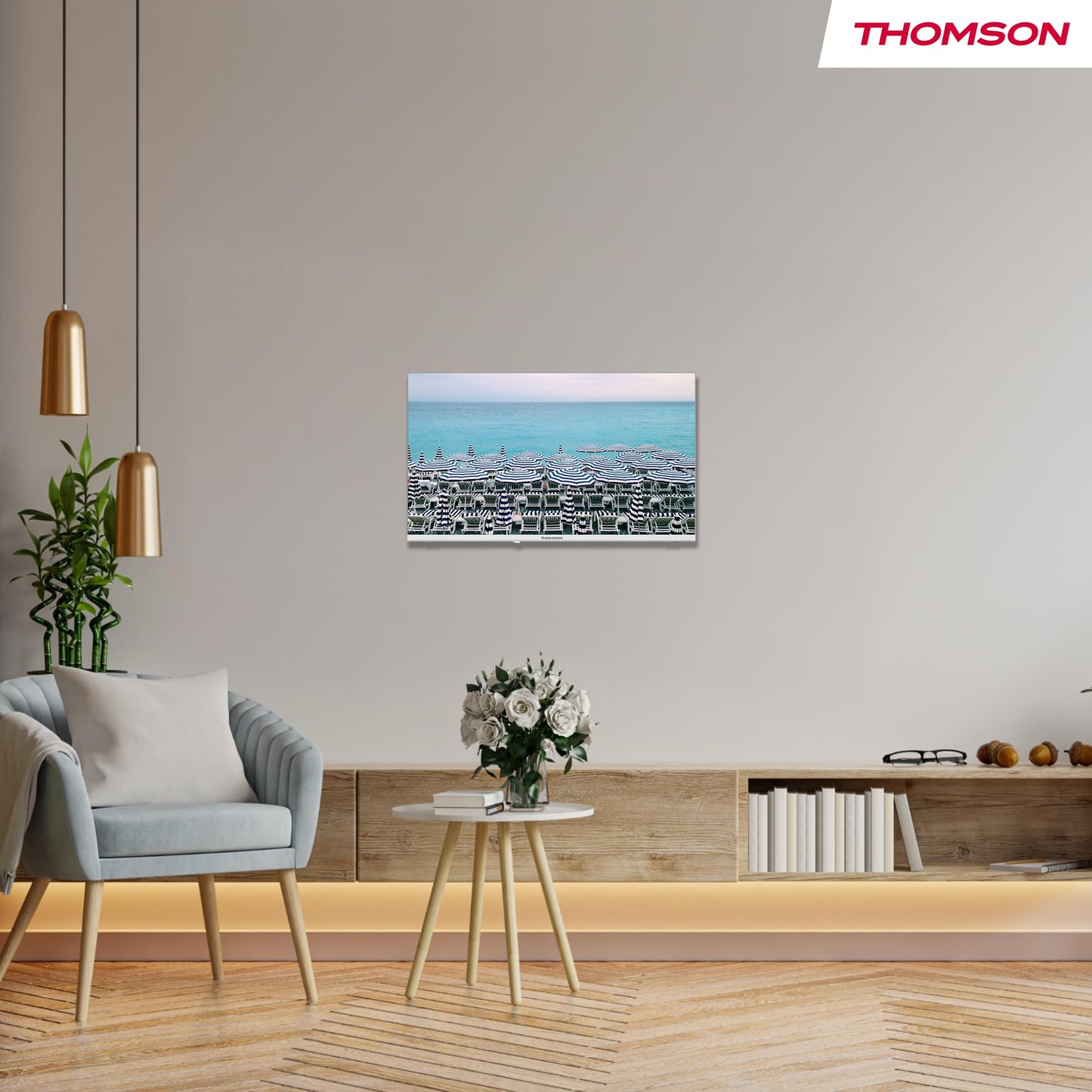 THOMSON 32 Pouces (80 cm) Easy TV HD LED Blanc TV – 32HD2S13W - 2023