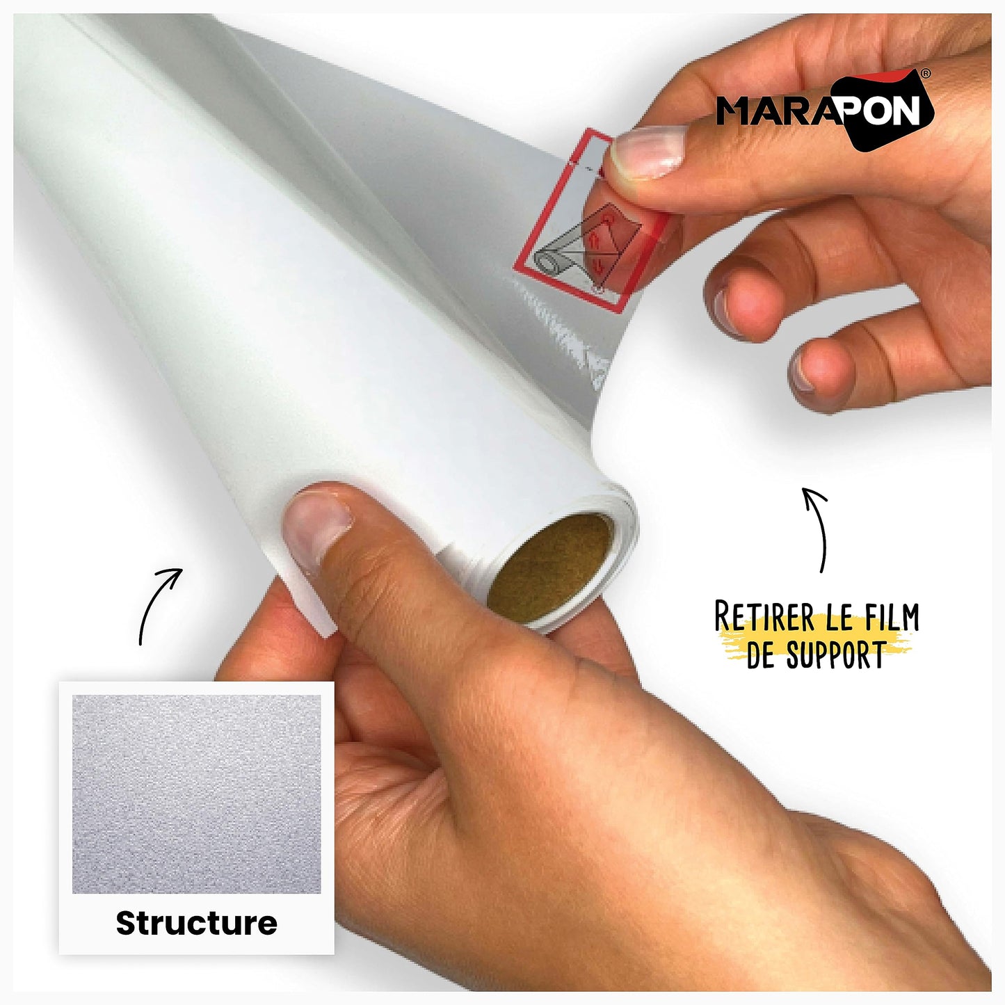 MARAPON® Film Fenêtres Anti Regards Autocollant Opaque [30x200 cm] avec eBook et Conseils Professionnels - Film Occultant Fenêtre Anti-UV - Brise Vue Fenêtre Dépoli - Film Fenêtre