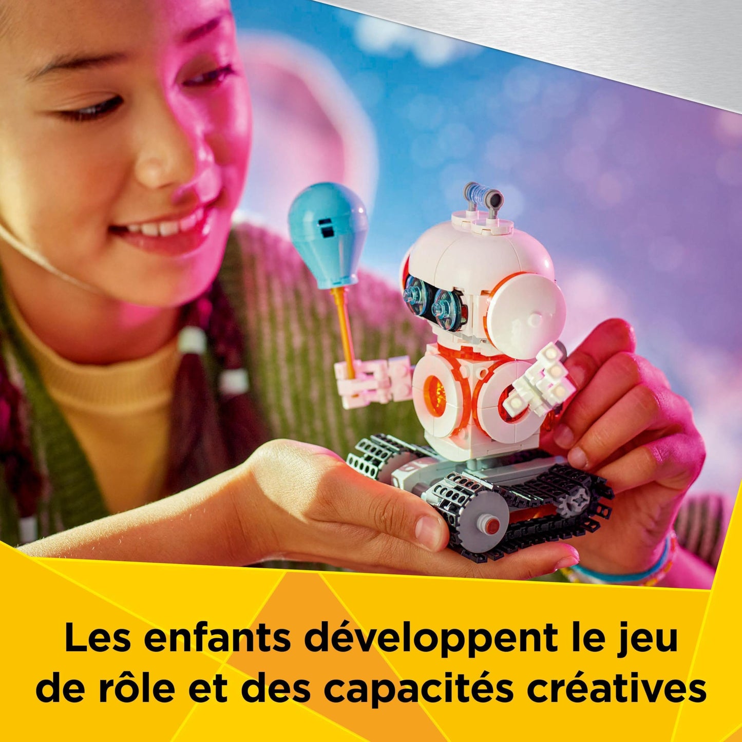 LEGO Creator 3-en-1 Le Robot de l’Espace - Se transforme en Chien ou en fusée - Jeu de Construction pour Filles et garçons sur Le thème de l’Espace - Idée de Cadeau d'anniversaire dès 8 Ans 31164