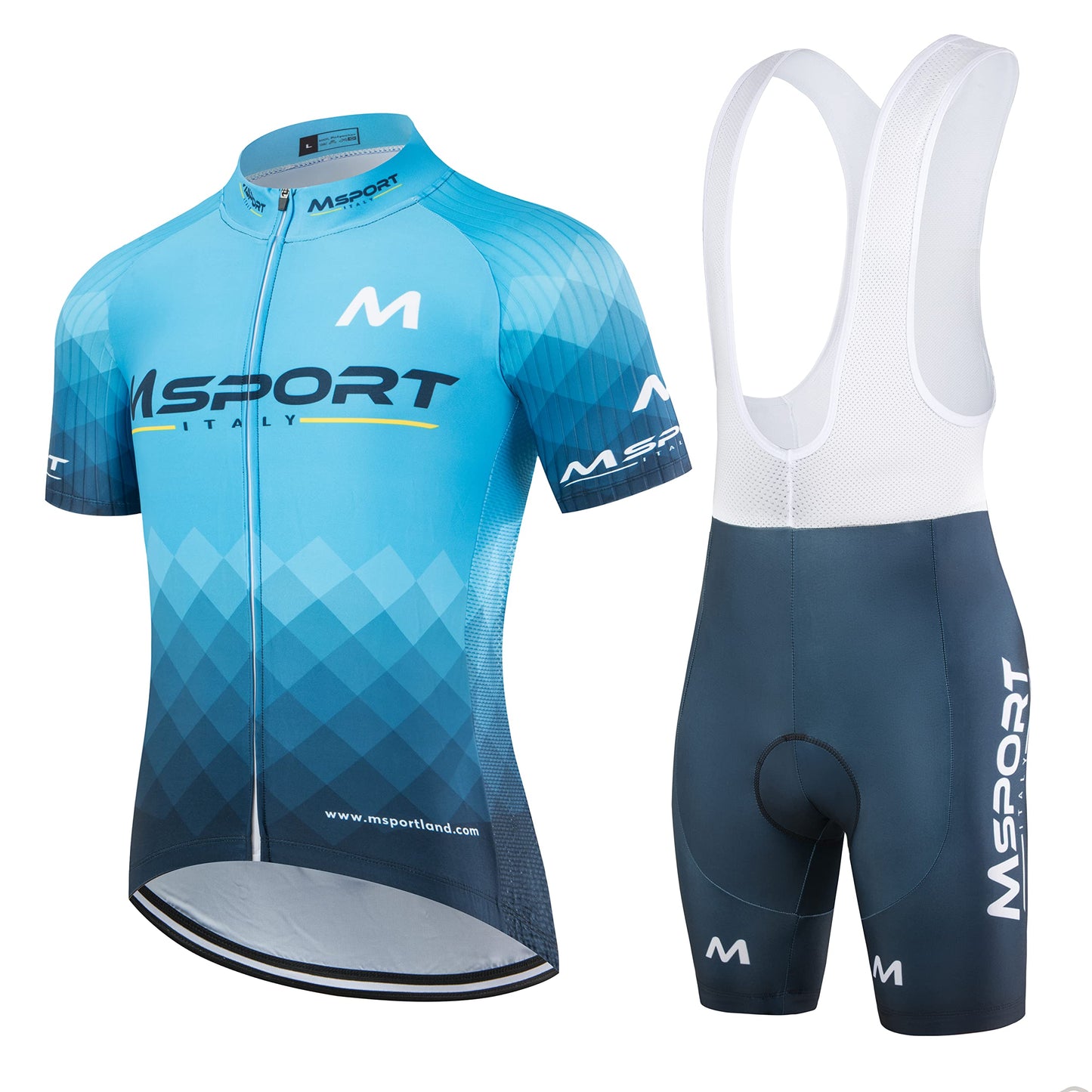 Vêtements de cyclisme Set complet Combinaison vélo maillot + salopette short, Msport 3, XL