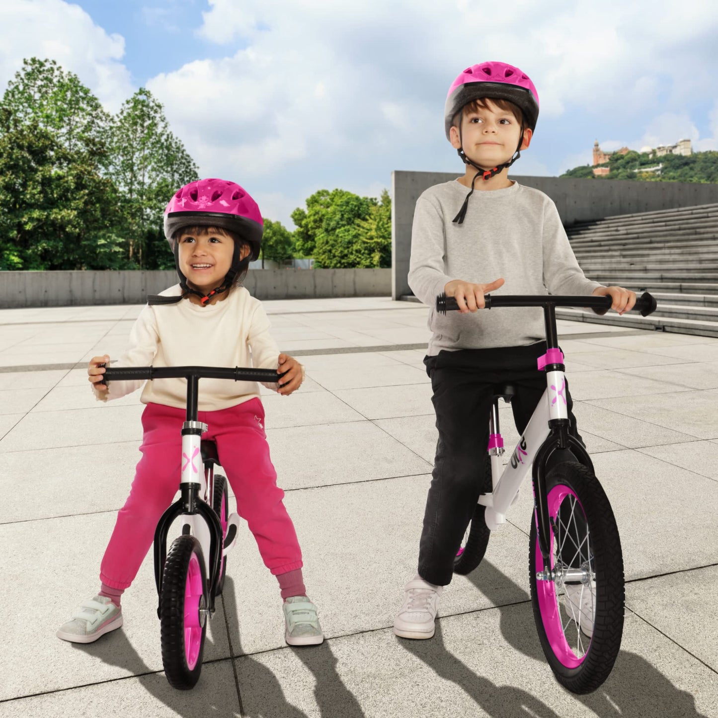 Bixe Vélo d'Équilibre en Aluminium pour Enfants - Draisienne 16 Pouces Velo sans Pedale Entraînement Sportif - Vélo Enfants de 5 6 7 8 et 9 Ans Draisienne sans Frein - Rose