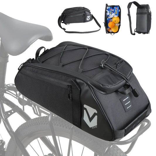 VERTAST Sac de Porte-Bagages Sacoche de Coffre de vélo Sac à Dos à bandoulière Arrière de Vélo Sac de Siège de Porte-vélos Sacoche de Vélo pour Porte-Bagages Étanche, noir5