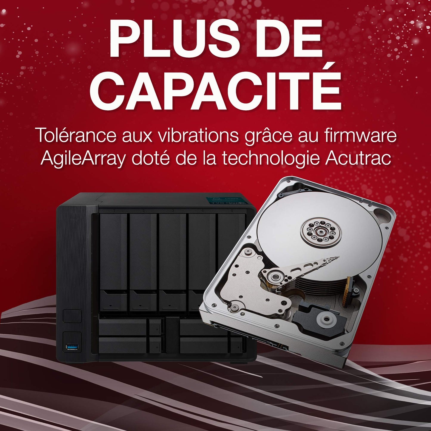 Seagate IronWolf 8 To, Disque dur interne NAS HDD, CMR 3,5" SATA 6 Gbit/s 7 200 tr/min, 256 Mo de mémoire cache, pour NAS RAID, services Rescue valables 3 ans (ST8000VN004)