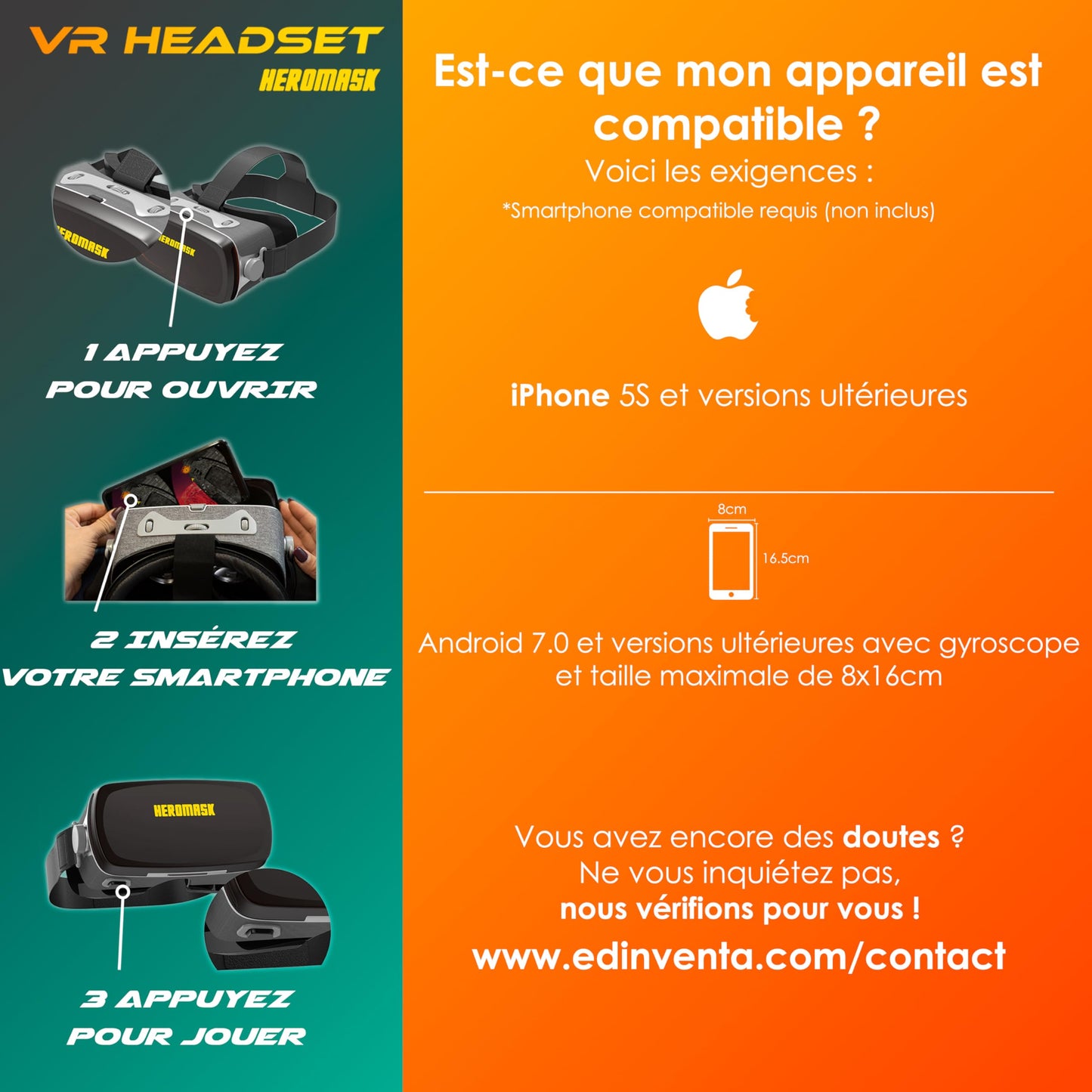 Casque realite virtuelle + Jouet educatif Maths [Calcul Mental, Table de Multiplication…] Lunette 3D de réalité augmentée + Jouet Enfant 5 6...12 Ans [Cadeau Original] Noel - Anniversaire. Jeu VR