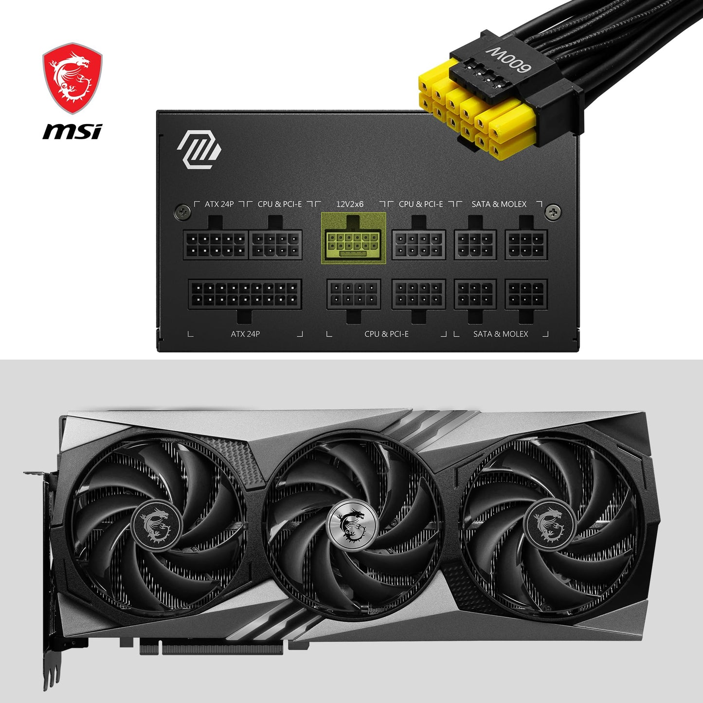 MSI MAG A850GL PCIE5 Alimentation, 850W, 80 Plus Gold, Entièrement modulaire, ATX 3.0, Support GPU PCIe 5.0, Ventilateur FDB 120mm, Full-Bridge LLC, câbles Plats Noirs - Garantie 7 Ans