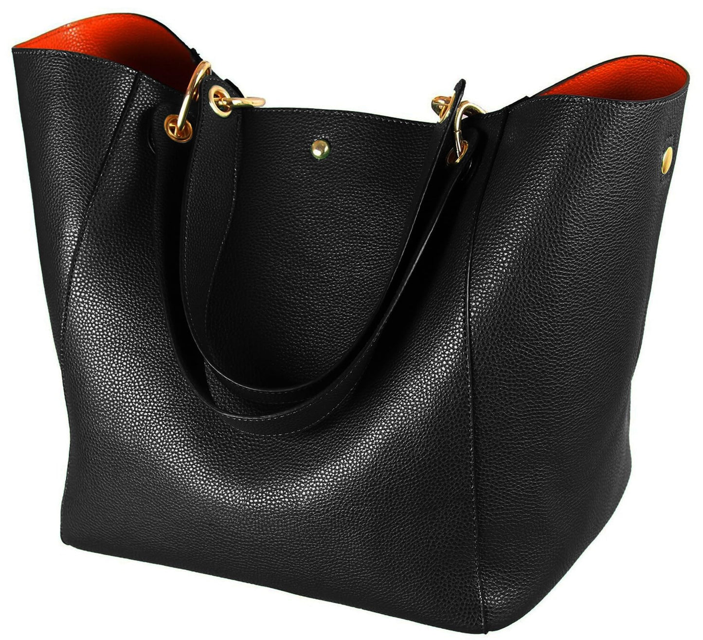 sqlp Sac à Main Femme Petit Sac Bandoulière Cabas Fourre Tout Cuir Sac Elégant Ville Travail Poches Multiples Shopper Porté Epaule Grande Capacité A4 Elegant Besace Sacoche Shopping Mode Chic Noir