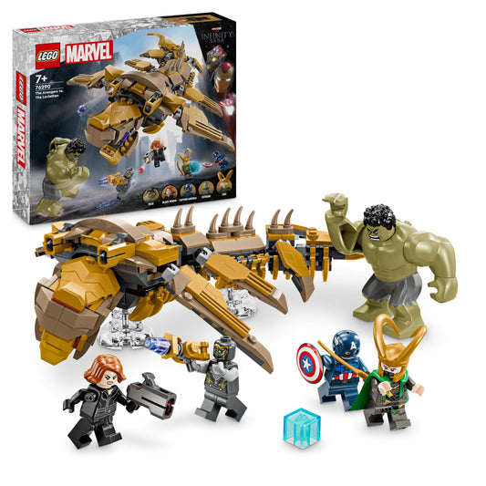 LEGO Marvel Les Avengers Contre Le Léviathan, Jouet pour Enfants, Figurine de Hulk et Minifigurines de Captain America, Loki, Black Widow et Chitauri, pour Les Garçons et Les Filles dès 7 Ans 76290