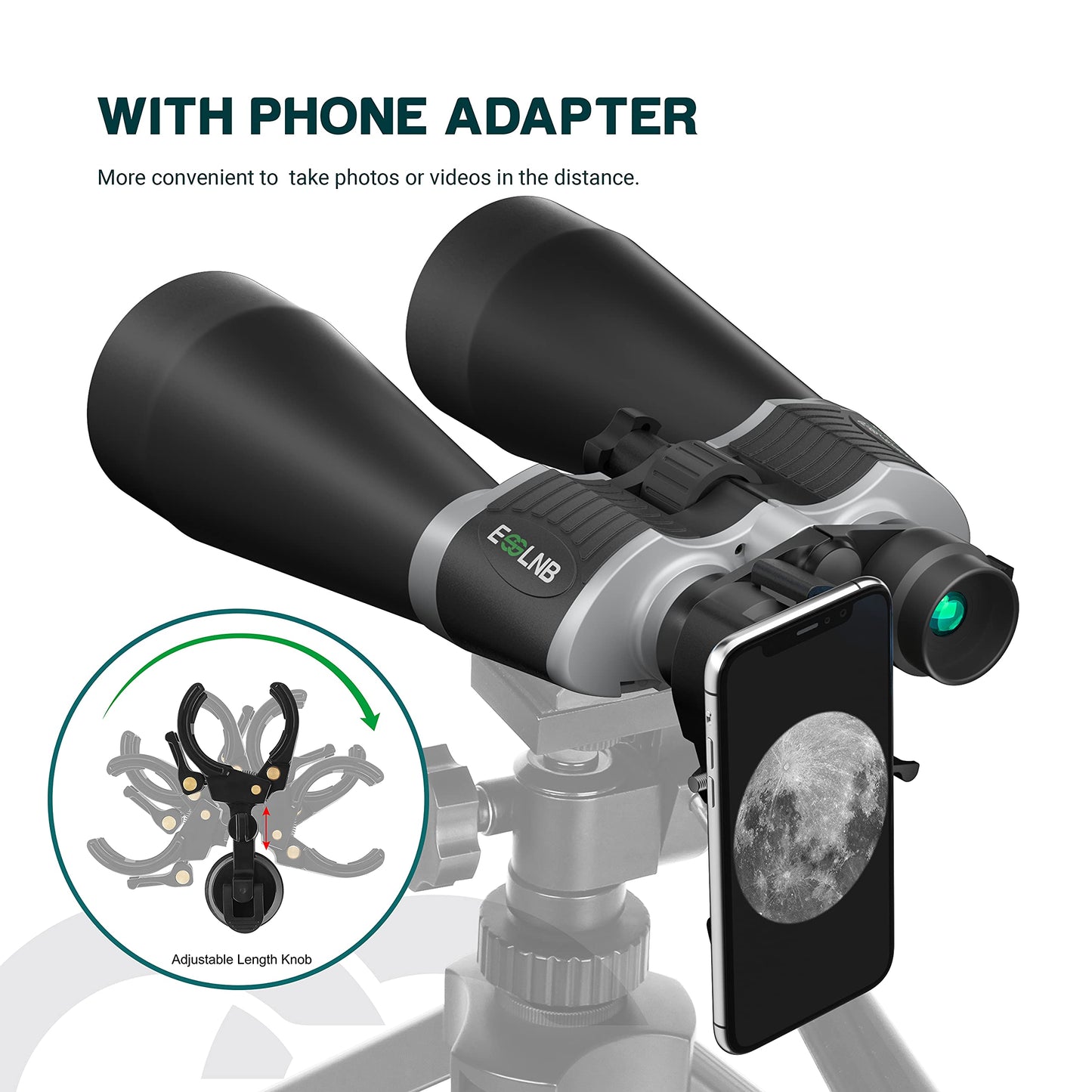 ESSLNB Jumelles Astronomie 13-39X70 Zoom Géant Jumelle Astronomique avec Adaptateur Téléphonique et Adaptateur pour Trépied pour Observation des Étoiles Terrestre Chasse